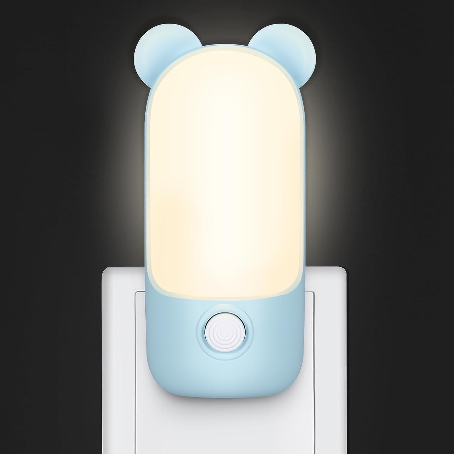 Night Light Electric Socket, Children's Night Light with 2 Modes, LED Breastfeeding Night Lamp for Bedroom Decoration, Baby Wall Night Light for Stairs/Hallway/Kitchen