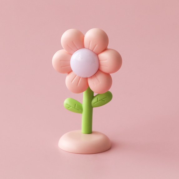 Night Light Flowerpot Cute Flowers Warm Light Small Night Light Girl's Gift Bedside Ornament Button Battery Mini Light Home Decor