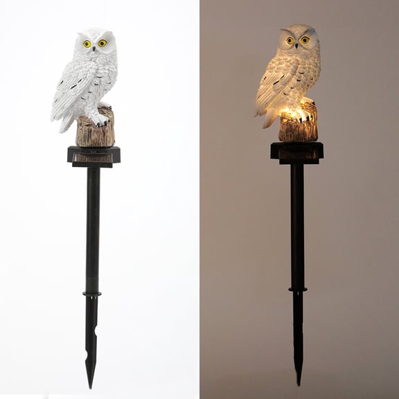 Night Light Garden Lamp Outdoor Garden Owl LED Solar Lamp Courtyard Simulated Animal Resin Lawn Ground Stake Light Wholesale
