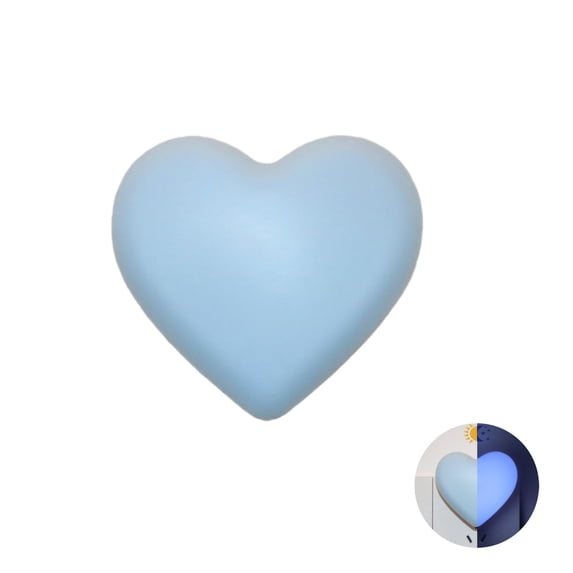 Night Light Heart-Shaped Birthday Gift Nightlight for Room Decor 1pack Blue LED Nightlight for Indoor Bathroom Bathroom