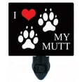 thumbnail image 1 of Night Light - I Heart My Mutt. | Dog Theme, Includes Free Switchable Insert, 4W Bulb, E12 Base, 1 of 2