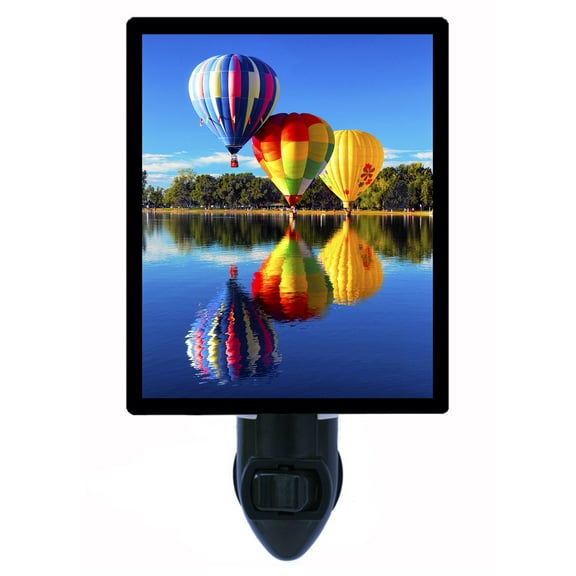 Night Light - Just Hanging Around. | Hot Air Balloon Theme, Includes Free Switchable Insert, 4W Bulb, E12 Base