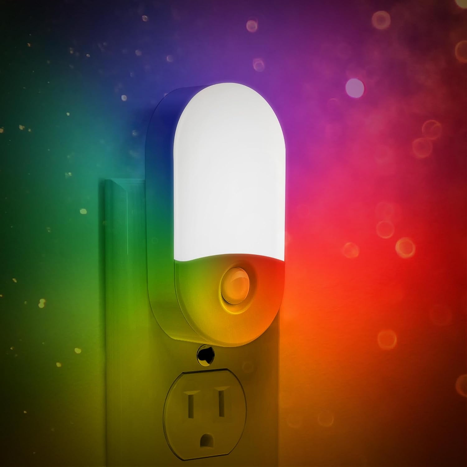 Night Light for Kids [2 Pack], 8-Color Changing Night Lights Plug into Wall, RGB LED Nightlights, Nightlight with Light Sensor, Cute Night Light for Bathroom Decor, Children Room,Gift