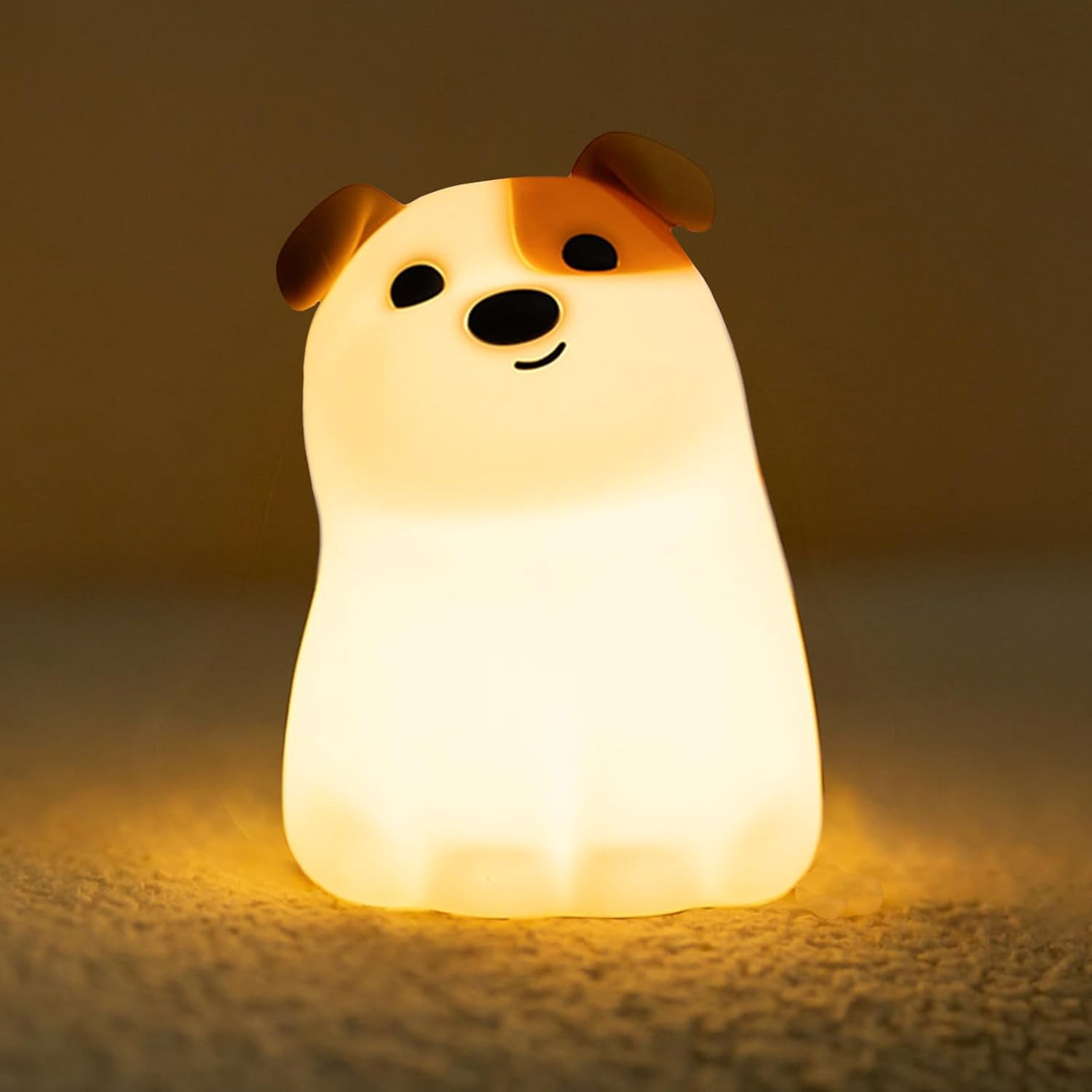 Night Light for Kids, 7 Colors RGB Silicone Puppy Night Light, Rechargeable Dimmable Nursery Lamp with Timer, Cute Kawaii Bedroom Decor Gift for Baby Toddlers Boys Girls