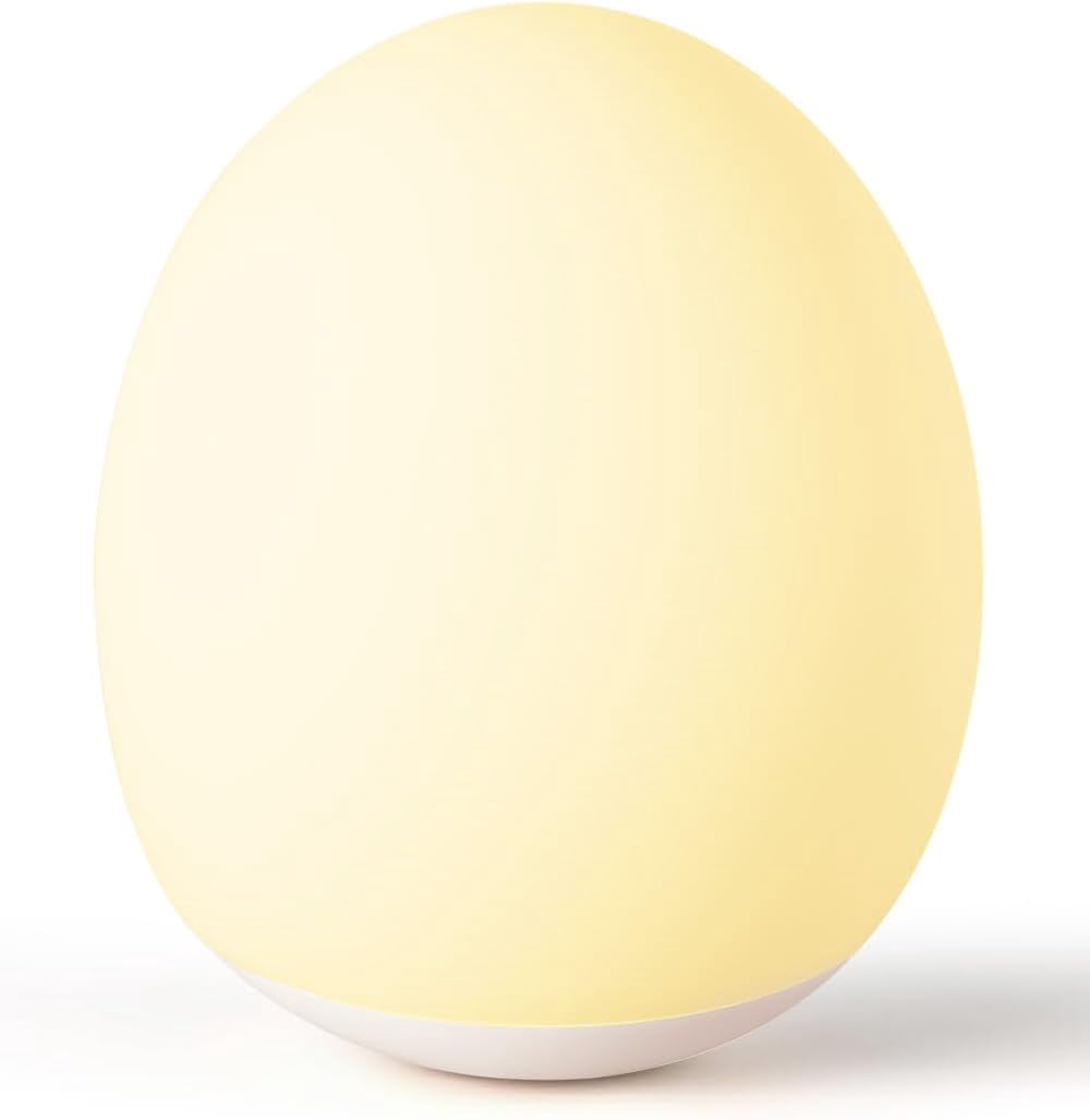 Night Light for Kids,Egg Night Light for Baby Nursery, 7 Colors Changing &30-Min Timer Portable Nursery Night Lamp forBaby Nursery & Kids Bedroom,BPA Free, Eye Caring, Soft