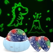 Night Light for Kids, GuardWee Night Light Projector 7 Mode with Dinosaur & Star, Kids Night Light Bedroom Decor Star Lights for Ceiling 360 Rotation, Gifts for Baby Kids Toddler BoysBlue