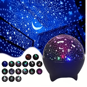Night Light for Kids,LED Star Projector Light for Bedroom with USB Cable,16 Light Color Changing,360 Ceiling Stars LED Projector for Room Decor,Birthday,Valentine's Day Gifts for Girls Women