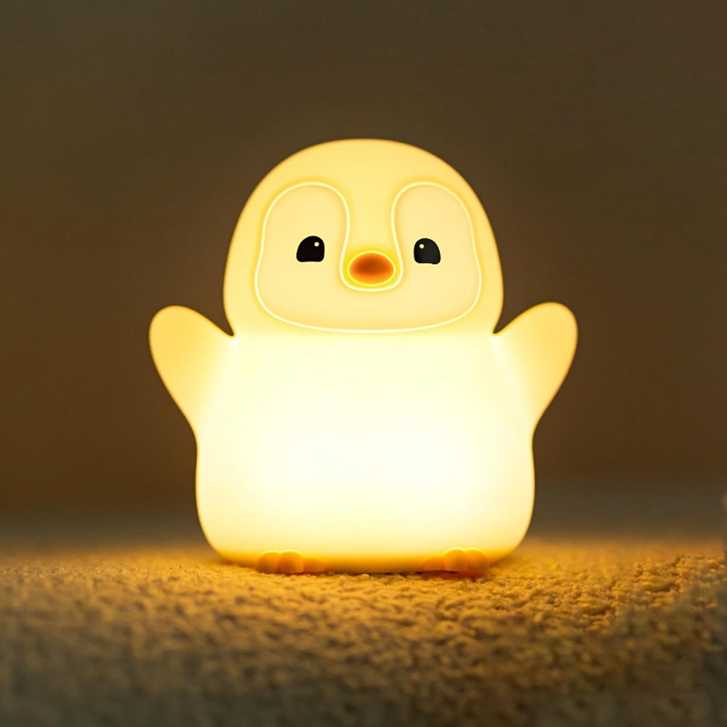 Night Light for Kids, Rechargeable Penguin Silicone Night Light with Timer, Dimmable Nursery Night Lamp, Cute Room Decor Gift for Baby Toddlers Boys Girls