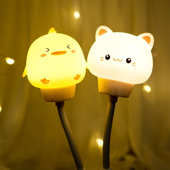 Night Light for Kids with Touch Sensor and Remote Control Cute Cartoon Night Lamp USB-Powered and Dimmable Cat LED Light Bedroom Decor Bedside Lamp Christmas Birthday Gift(Free Charging Head)