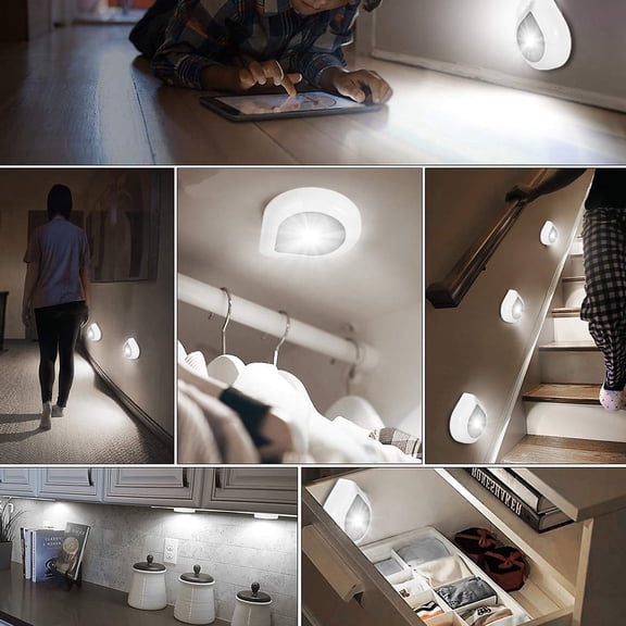 Night Light Motion Sensor, Closet Lights Human Body Motion Sensor + Light Sensor Motion Sensor Light For Cabinet For Hallway For Stairs