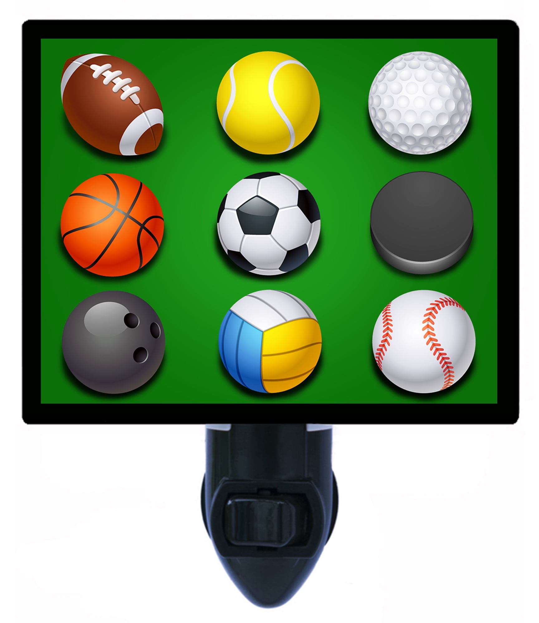 Night Light - Night Light Plus Extra Free Switchable Insert. 4 Watt Bulb, E12 Base. All Sports.