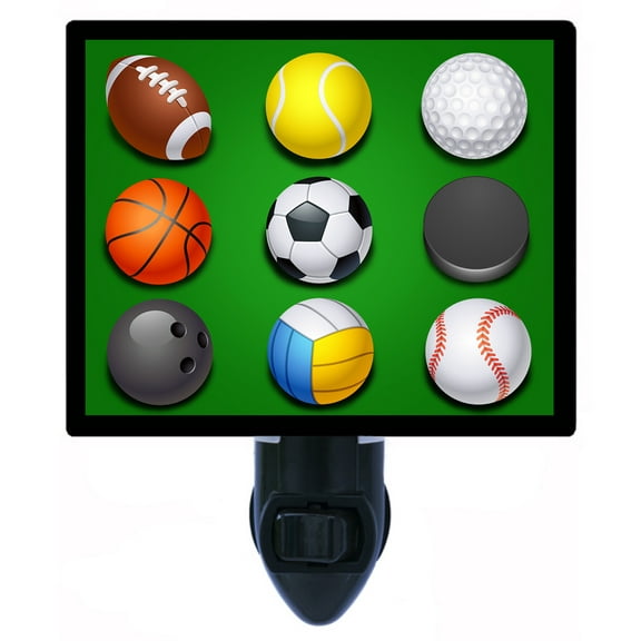 Night Light - Night Light Plus Extra Free Switchable Insert. 4 Watt Bulb, E12 Base. All Sports.