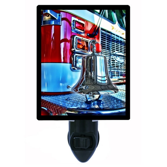 Night Light - Night Light Plus Extra Free Switchable Insert. 4 Watt Bulb, E12 Base. Firetruck Bell.