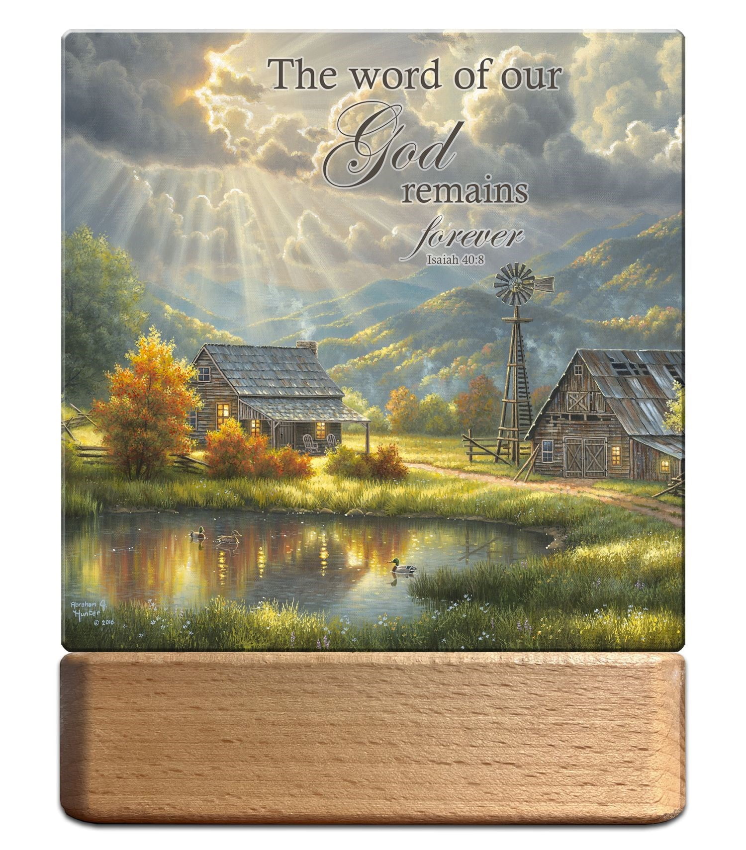 Glow Decor 350362 Night Light & Plaque - LED - God Shed His Grace with Scripture - 7 in.