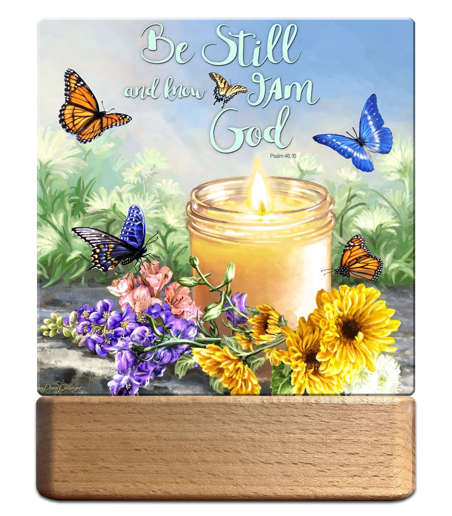 Glow Decor 350365 Night Light & Plaque - LED - I Am with You - 7 in.