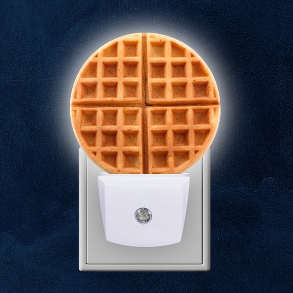 Night Light Plug into Wall,Dusk to Dawn Sensor Auto-On/Off for Bathroom, Hallway,Kids Room-Few Squares Araffe Waffles