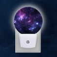 thumbnail image 1 of Night Light Plug into Wall,Dusk to Dawn Sensor Auto-On/Off for Bathroom, Hallway,Kids Room-Starry Sky Background With Vibrant Purple And Blue Colors, 1 of 4
