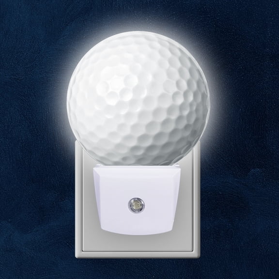 Night Light Plug into Wall,Dusk to Dawn Sensor Auto-On/Off for Bathroom, Hallway,Kids Room-White Golf Ball Has Dimples All Over