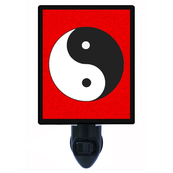 Night Light - Night Light Plus Extra Free Switchable Insert. 4 Watt Bulb, E12 Base. Ying Yang.