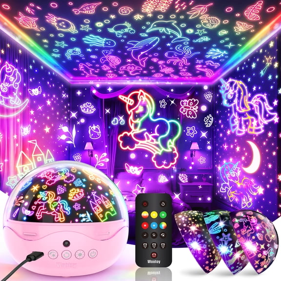 Night Light Projector for Kids, Star Projector Light for Kids Room, Birthday Gifts for 3-12 Year Old Boys Girls, Unicorn Toys Gifts for Girls