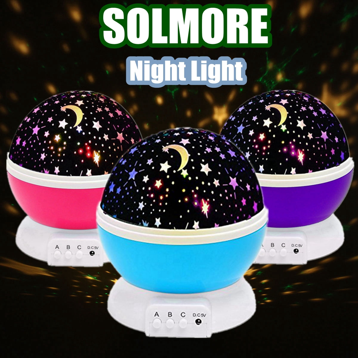 Night Light Projector Led Starry Moon 360 Degree Rotating Cosmos