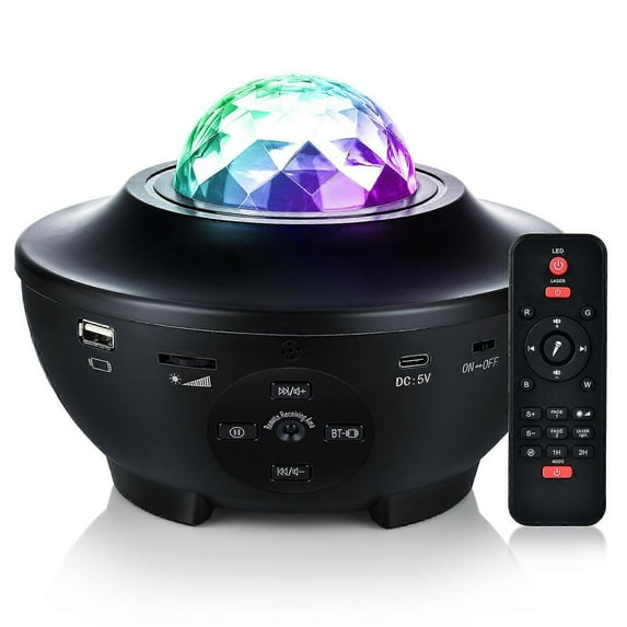 Night Light Projector, Star Projector, LED Galaxy Projector Light, Color Changing LED Light,Rotating Star Wave Projector with Remote Control Bluetooth