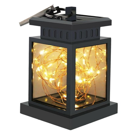 Night Light Retro Style Solar Lantern Decorative Waterproof Pathway Decor Weather Resistant Hanging Tree LED Romantic for Outdoor
