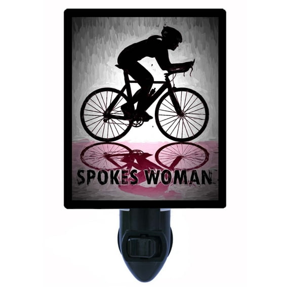 Night Light - Spokes Woman. | Sports Theme, Includes Free Switchable Insert, 4W Bulb, E12 Base