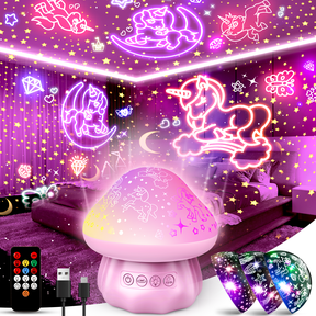 Night Light Star Projector for Kids, Starry Projector Light for Kids Room, Unicorn Toys for Girls Age 3 4 5 6 7, Birthday Gifts for 3-12 Year Old Boys Girls, Bedroom Decor