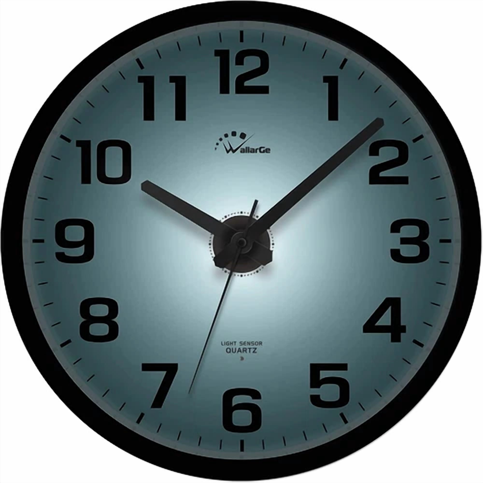 Night Light Wall Clock for Bedroom - Silent Lighted up Wall Clock Glow ...