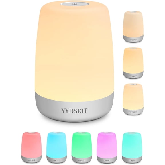 Night Light for Kids & Nursery - Rechargeable Touch Lamp, Portable Nursing Lamp with Soft & Warm Light for Newborn, 3 Timers, Up to 200H