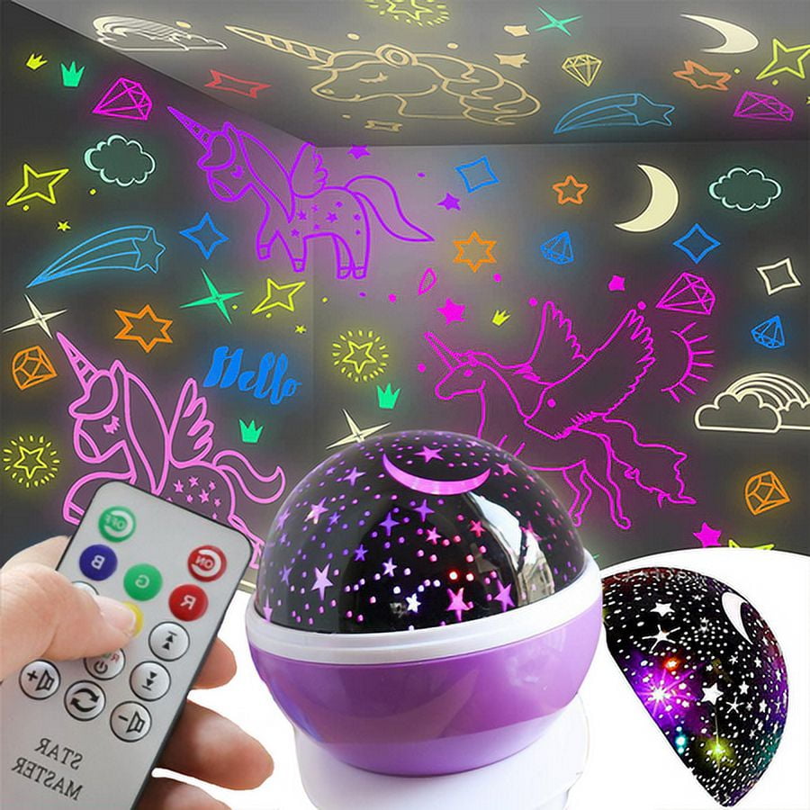 Night Light for Kids,Unicorn Night Light&Star Projector Gifts for Kids  Toddlers,Night Light Projector for Baby(Pink)