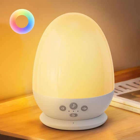 Night Light for ,  Night Light with Sound Machine, RGB Egg Night Light for , Stepless Dimming,  Control, Night Lamp for  Bedroom, Safe & , Eye-Caring