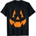 thumbnail image 1 of Night Lighted Jackolantern Pumpkin Face Halloween T-Shirt, 1 of 3