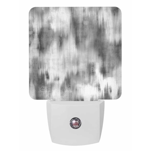 Night Lights Auto Sensor Abstract Art Painting Plug-in LED Nightlights Lamp Dusk to Dawn for Living Room, Bedroom, Bathroom, Hallway, Stairways Home Wall Decor, Modena Lines Ombre Grey Night Light