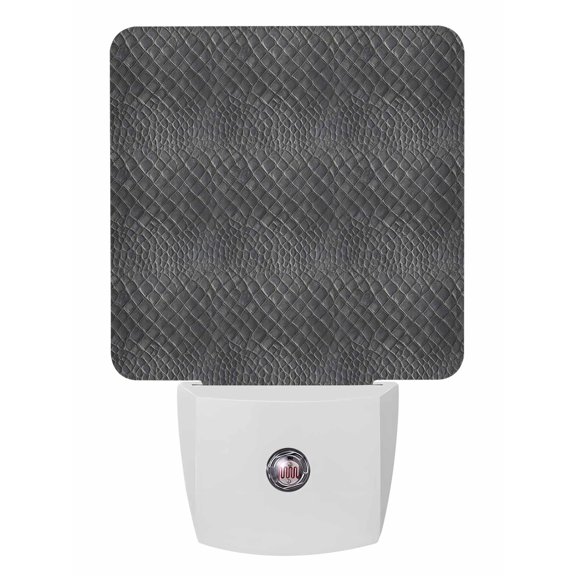 Night Lights Auto Sensor Black Leather Plug-in LED Nightlights Lamp Dusk to Dawn for Living Room, Bedroom, Bathroom, Hallway, Stairways Home Wall Decor, Animal Fur Textures Night Light