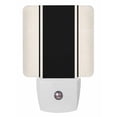 thumbnail image 1 of Night Lights Auto Sensor Black Stripe Lines Plug-in LED Nightlights Lamp Dusk to Dawn for Living Room, Bedroom, Bathroom, Hallway, Stairways Home Wall Decor, Linen Striped Night Light, 1 of 9