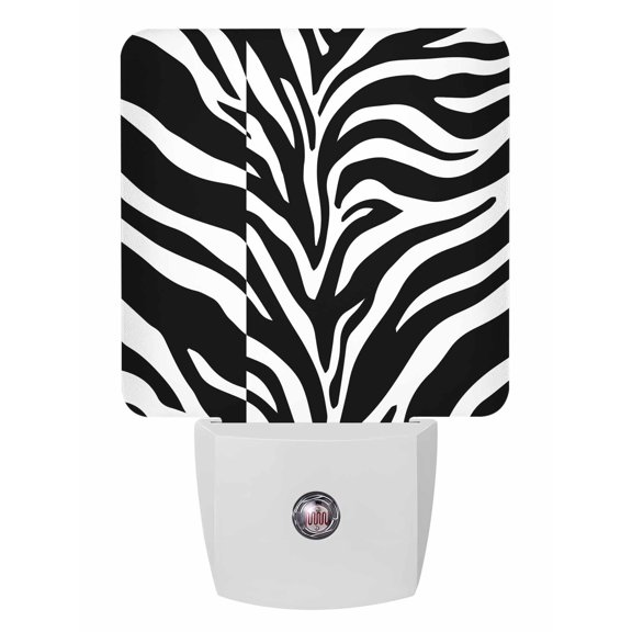 Night Lights Auto Sensor Black Tiger Tattoo Pattern Plug-in LED Nightlights Lamp Dusk to Dawn for Living Room, Bedroom, Bathroom, Hallway, Stairways Home Wall Decor, Animal Fur Texture Night Light