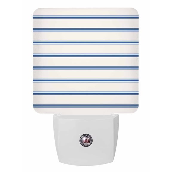 Night Lights Auto Sensor Blue Stripes Plug-in LED Nightlights Lamp Dusk to Dawn for Living Room, Bedroom, Bathroom, Hallway, Stairways Home Wall Decor, Abstract Lines Striped Night Light
