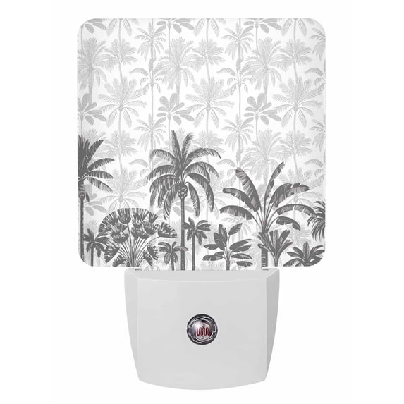 Night Lights Auto Sensor Grey Tortoise Palm Tree Plug-in LED Nightlights Lamp Dusk to Dawn for Living Room, Bedroom, Bathroom, Hallway, Stairways Home Wall Decor, Tropical Plants Night Light