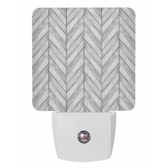 Night Lights Auto Sensor Grey Wood Grain Plug-in LED Nightlights Lamp Dusk to Dawn for Living Room, Bedroom, Bathroom, Hallway, Stairways Home Wall Decor, Rustic Wooden Board Night Light