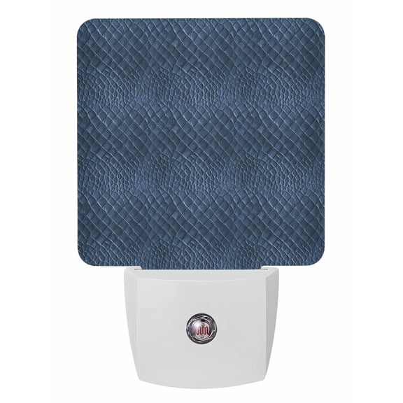Night Lights Auto Sensor Navy Blue Leather Plug-in LED Nightlights Lamp Dusk to Dawn for Living Room, Bedroom, Bathroom, Hallway, Stairways Home Wall Decor, Animal Fur Textures Night Light