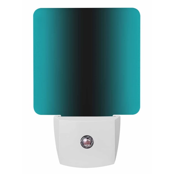 Night Lights Auto Sensor Ombre Black Teal Plug-in LED Nightlights Lamp Dusk to Dawn for Living Room, Bedroom, Bathroom, Hallway, Stairways Home Wall Decor, Gradient Color Turquoise Night Light