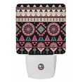 thumbnail image 1 of Night Lights Auto Sensor Pink Aztec Boho Plug-in LED Nightlights Lamp Dusk to Dawn for Living Room, Bedroom, Bathroom, Hallway, Stairways Home Wall Decor, Tribal Geometric Pattern Night Light, 1 of 9