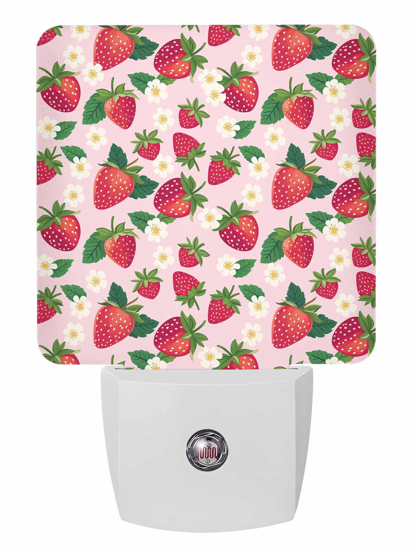 Night Lights Auto Sensor Pink Strawberry Plug-in LED Nightlights Lamp ...