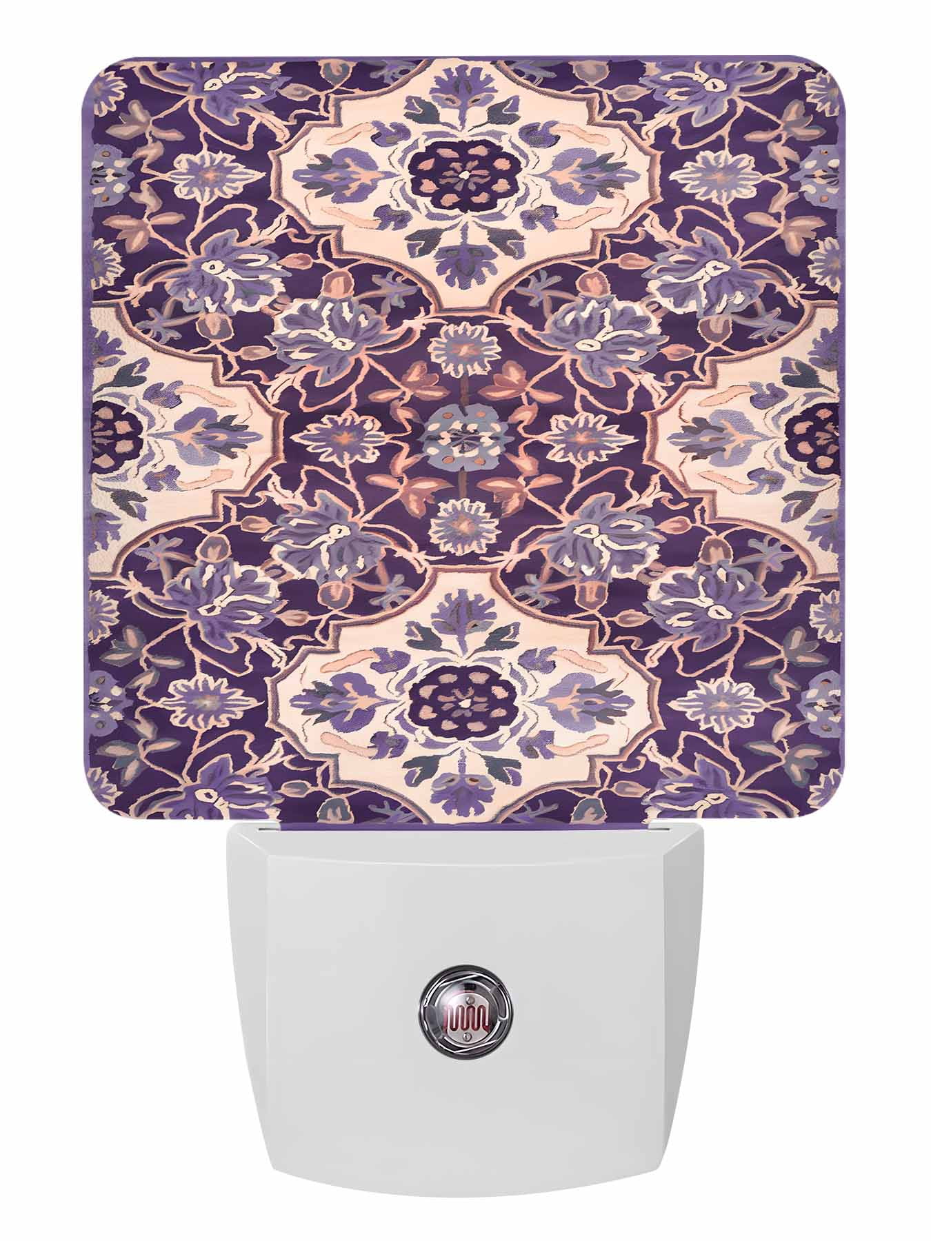 Night Lights Auto Sensor Purple Bohemian Plug-in LED Nightlights Lamp ...
