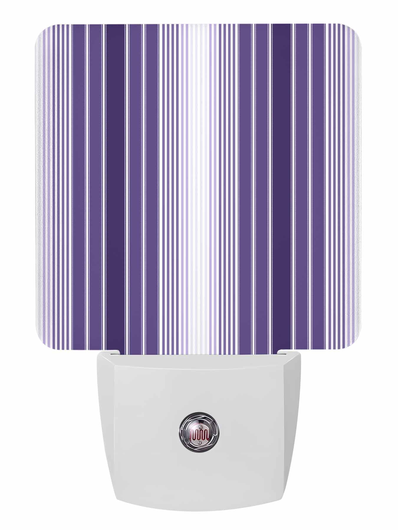 Night Lights Auto Sensor Purple Striped Plug-in LED Nightlights Lamp ...
