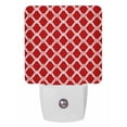 thumbnail image 1 of Night Lights Auto Sensor Red Moroccan Stripes Plug-in LED Nightlights Lamp Dusk to Dawn for Living Room, Bedroom, Bathroom, Hallway, Stairways Home Wall Decor, Geometric Floral Night Light, 1 of 9