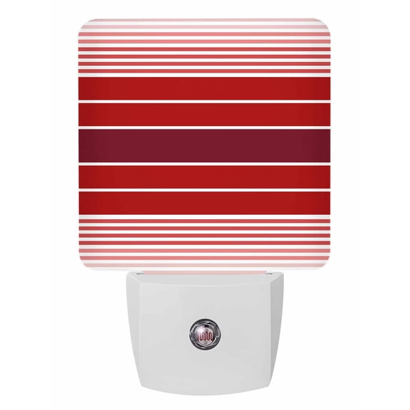 Night Lights Auto Sensor Red Stripes Plug-in LED Nightlights Lamp Dusk to Dawn for Living Room, Bedroom, Bathroom, Hallway, Stairways Home Wall Decor, Gradient Striped Night Light