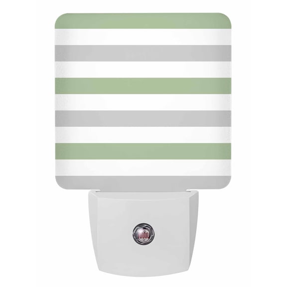 Night Lights Auto Sensor Sage Green Grey Plug-in LED Nightlights Lamp Dusk to Dawn for Living Room, Bedroom, Bathroom, Hallway, Stairways Home Wall Decor, Stripe Night Light